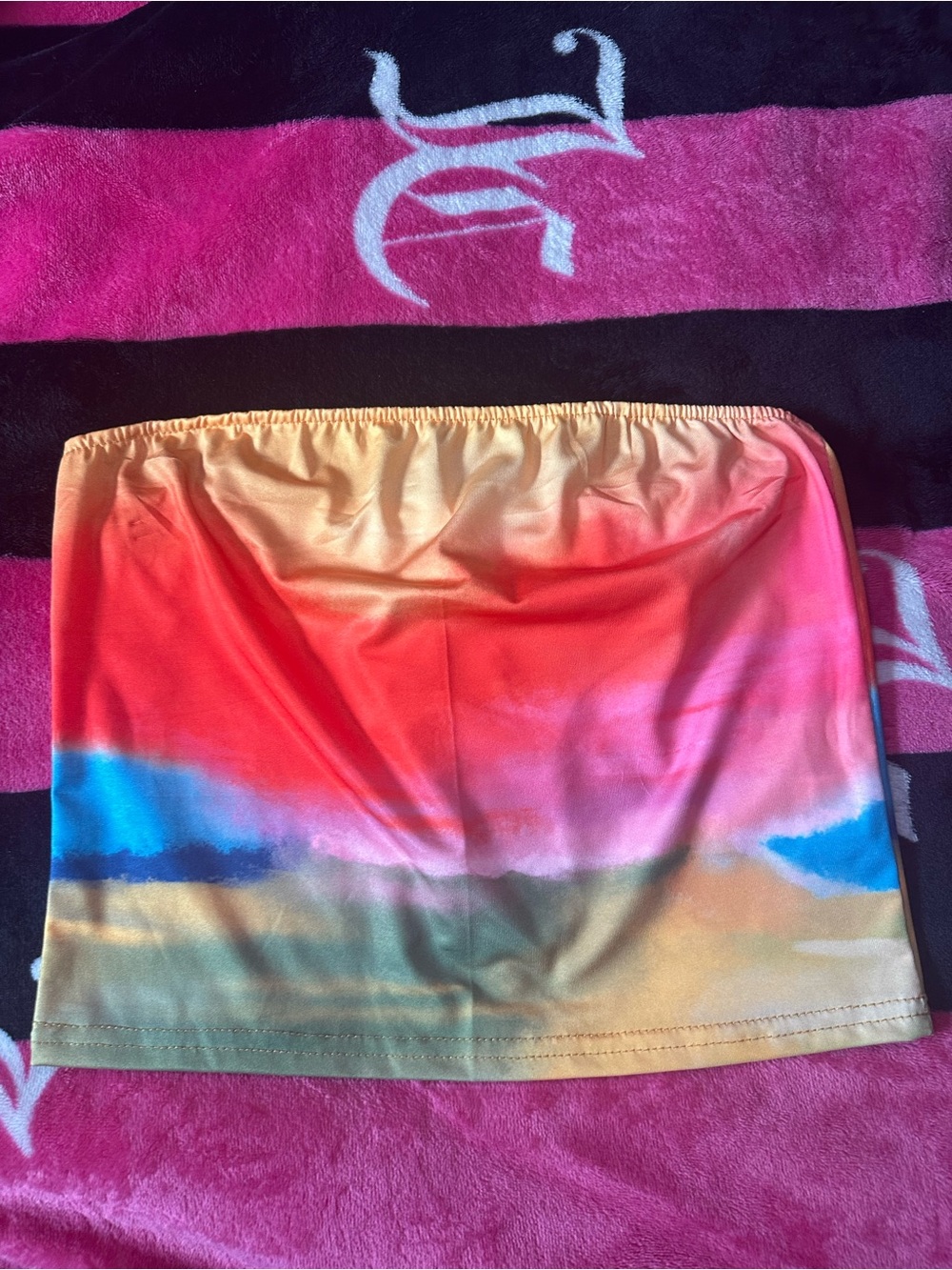 Colorful Ombre Tube Top - Multicolor Gradient